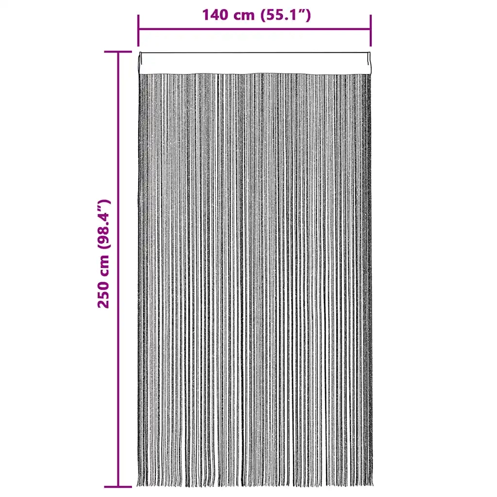 Tende a Filo 2 pz Rosa 140x250 cm