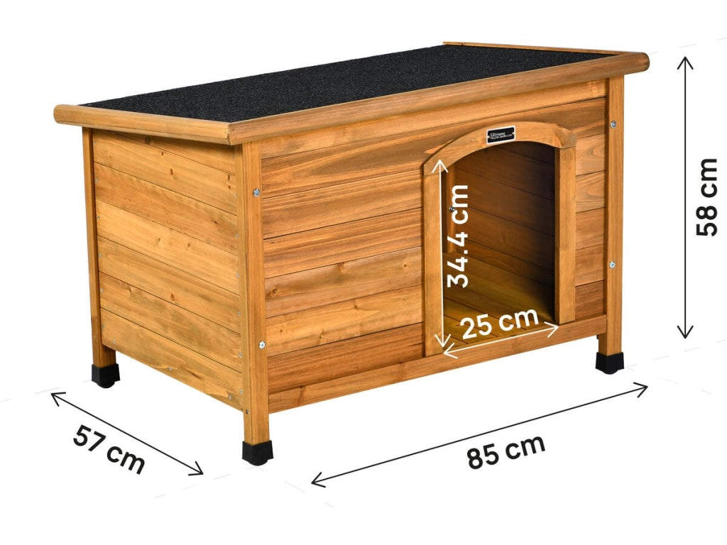 Cuccia per cani in legno "Max" - 85 x 57 x 58 cm - Marrone