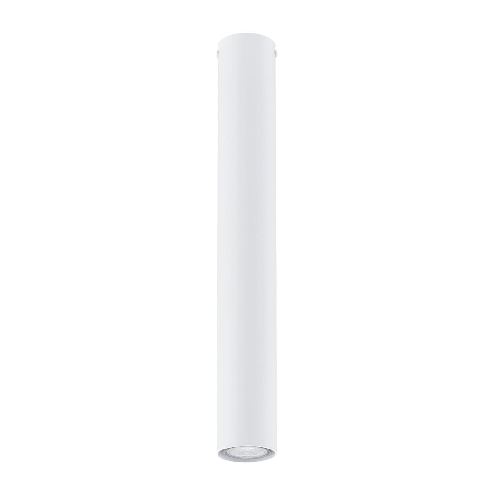 Plafoniera Moderna Faretto Marduk 1 Luce Acciaio Bianco 45 Cm