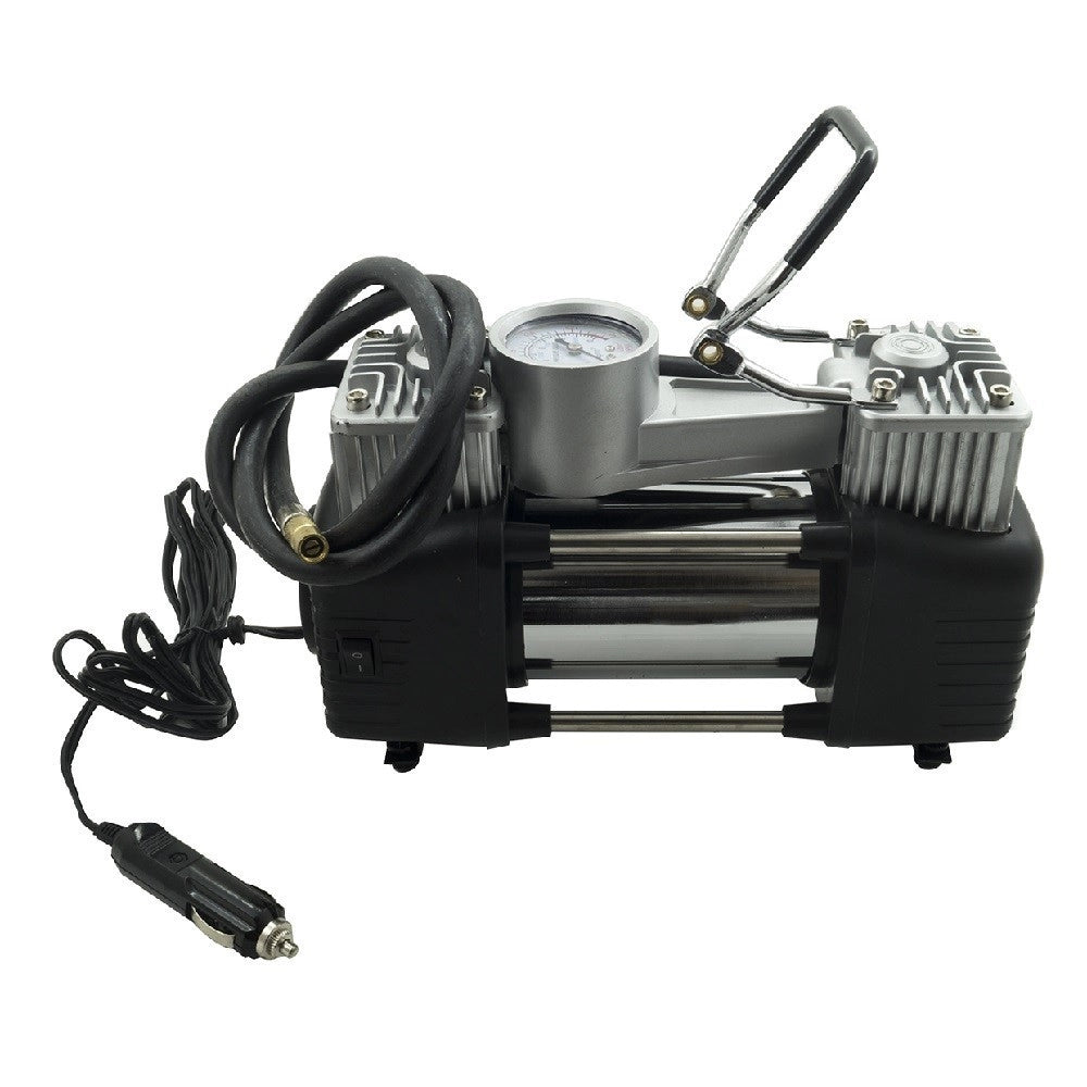 Trade Shop - Compressore 2 Cilindri 12v 85lt 150psi Auto Moto Torcia Viaggio Casa + Valigetta -