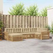 Set di divani da esterno 6 pcs Bianco e Beige 3390773