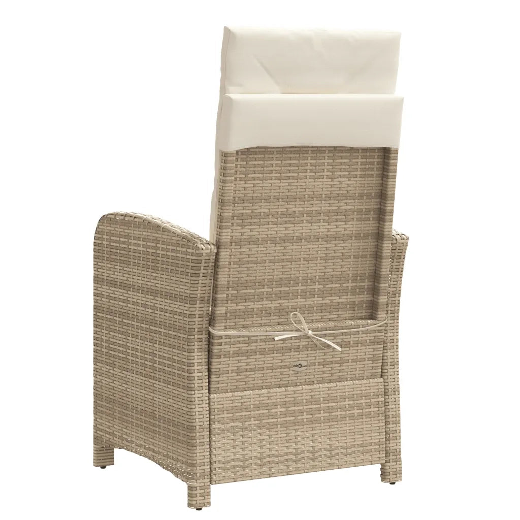 Set da Bistrò 3 pz con Cuscini Beige in Polyrattan 365180