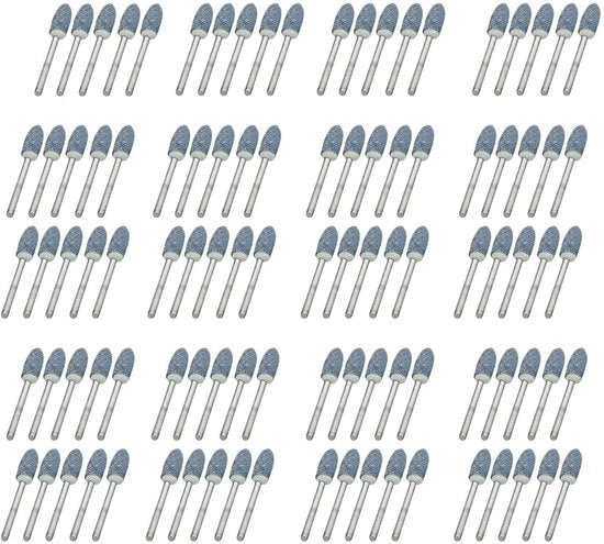 Set di 100 Sfere di Smerigliatura - Pietra Schiumante Montata - 3mm di Diametro - 6mm di Diametro del Capo - Cilindrico - Per Jade/Meta/Materiale Legno - Sfere di Smerigliatura