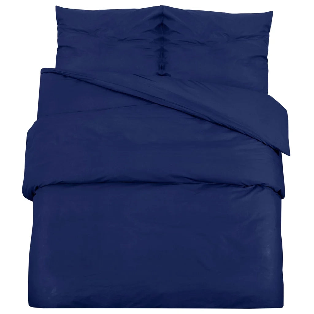 Set Copripiumino Blu Marino 200x200 cm in Cotone 136146
