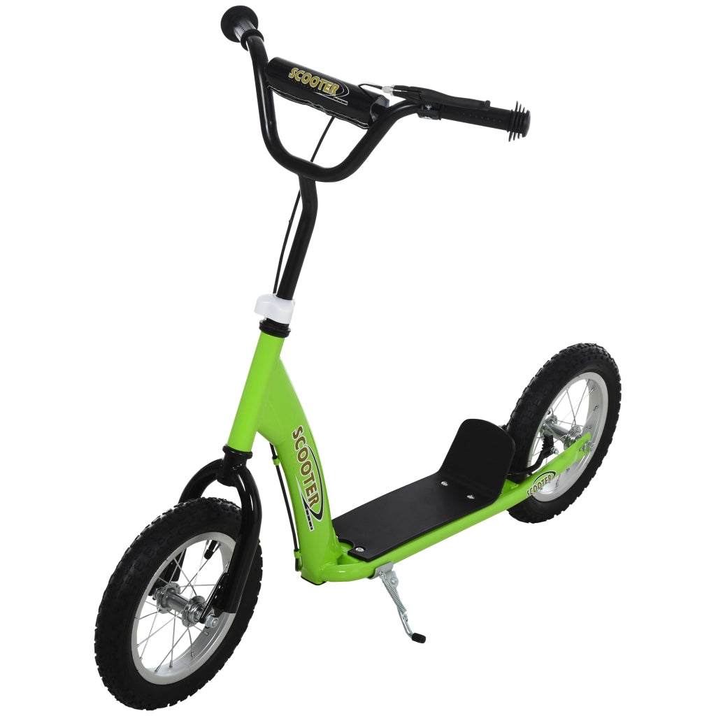 Monopattino per Bambini dai 5 Anni ¨C Xylo ¨C Ruote Grandi Manubrio Regolabile Freno Cavalletto Verde