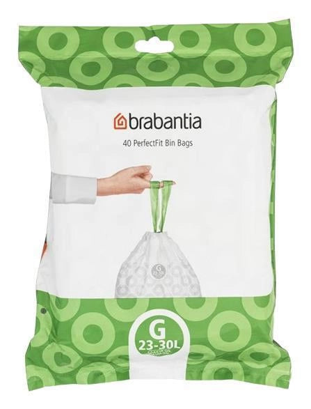 Brabantia 8710755375668 sacchetto per rifiuti 30 L Grigio, Bianco 40 pz