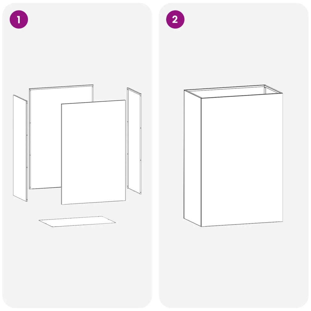 Vaso da giardino 2 pz Bianco 50 x 40 x 75 cm 8005669