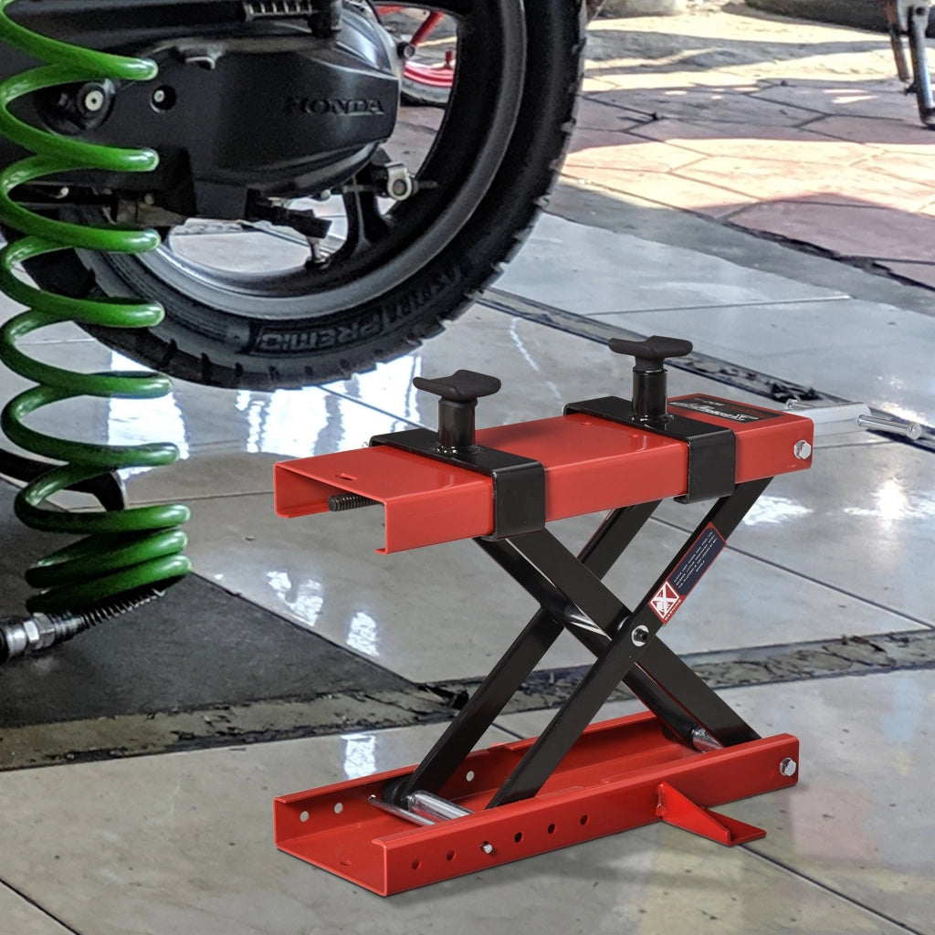 Piattaforma Elevatrice per Motociclette ¨C Minimal ¨C Nero e Rosso 500 kg