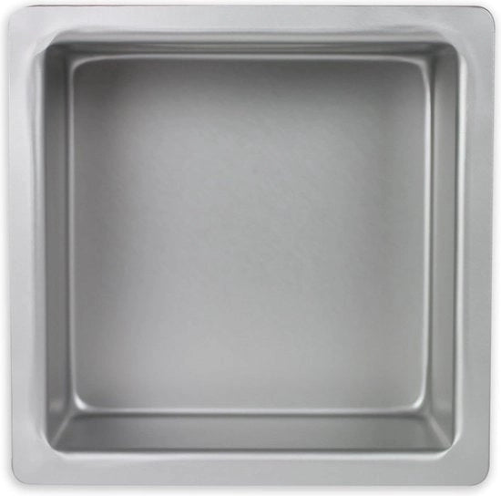 Cassa per Dolci in Alluminio Anodizzato - 178 x 178 x 102 mm - Argento - Grande Dimensione