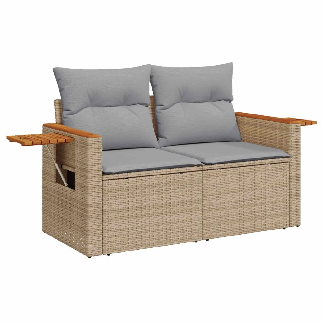Set Divano da Giardino 8 pcs Beige polyrattan 3363047