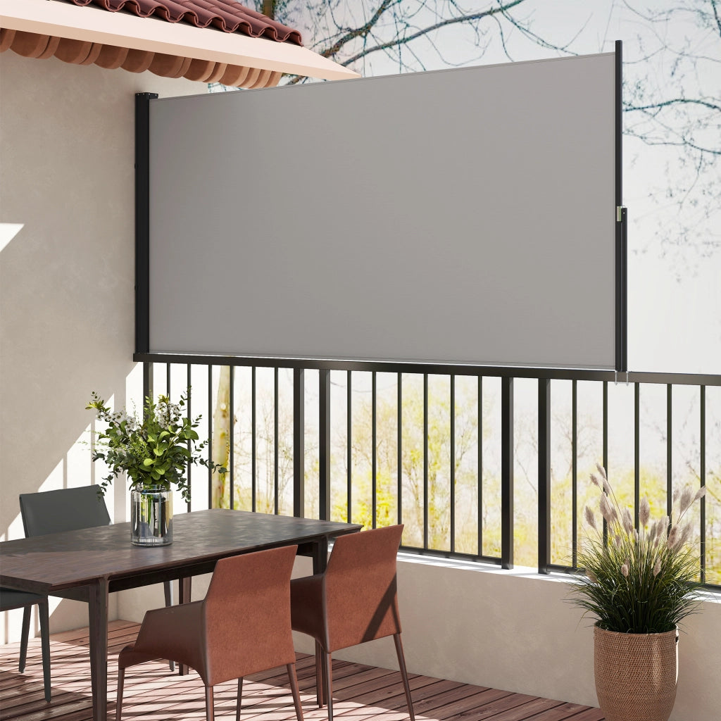 Tenda da sole laterale estraibile ¨C Minimal ¨C Grigio chiaro 300x140 cm