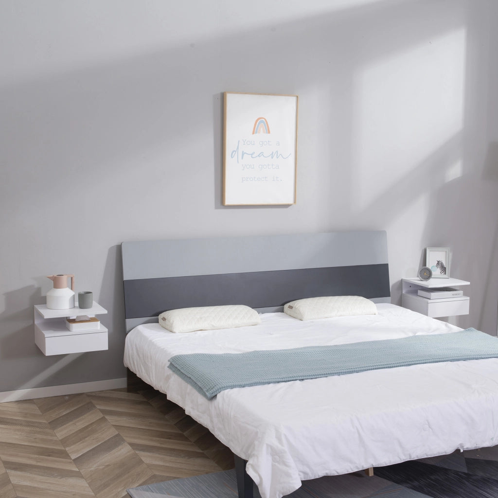 Tavolini da notte a muro ¨C zephmum ¨C bianco