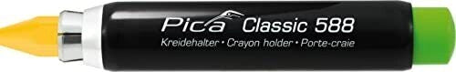 Pica 588-10 Classic Portagessetti per Gessetti Rotondi e Quadrati 11-12 mm Corpo ABS Triangolare colore Nero