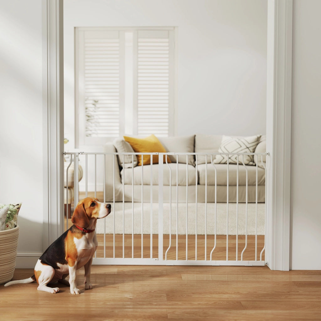 Barriera per cani estensibile ¨C Minimal ¨C Bianco 75-145x76 cm