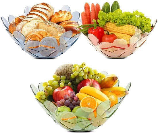 Set di frutta in plastica - da 3 pezzi - stile lussuoso - plastica