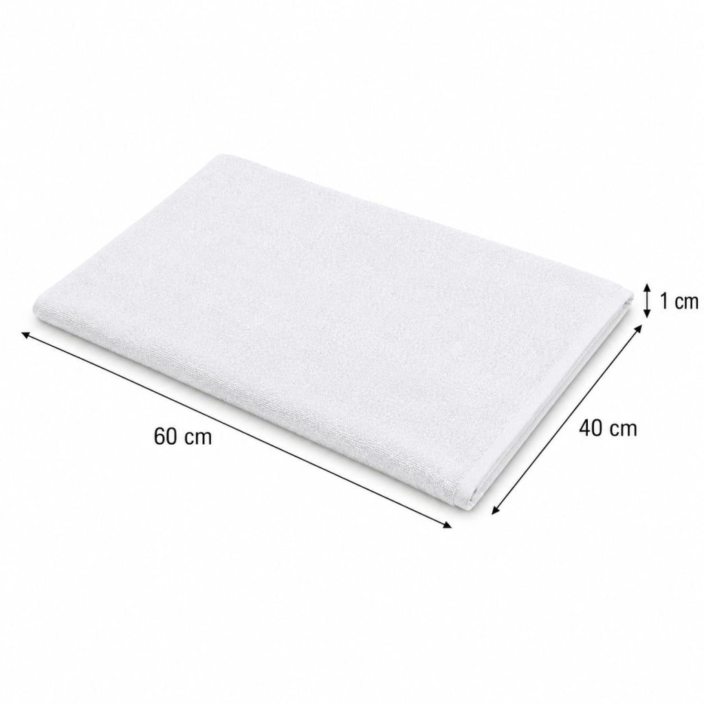 Saleneba, Telo Bagno set di 2 Asciugamano Viso 60x110 cm Asciugamano Ospite 40x60 cm, Bianco