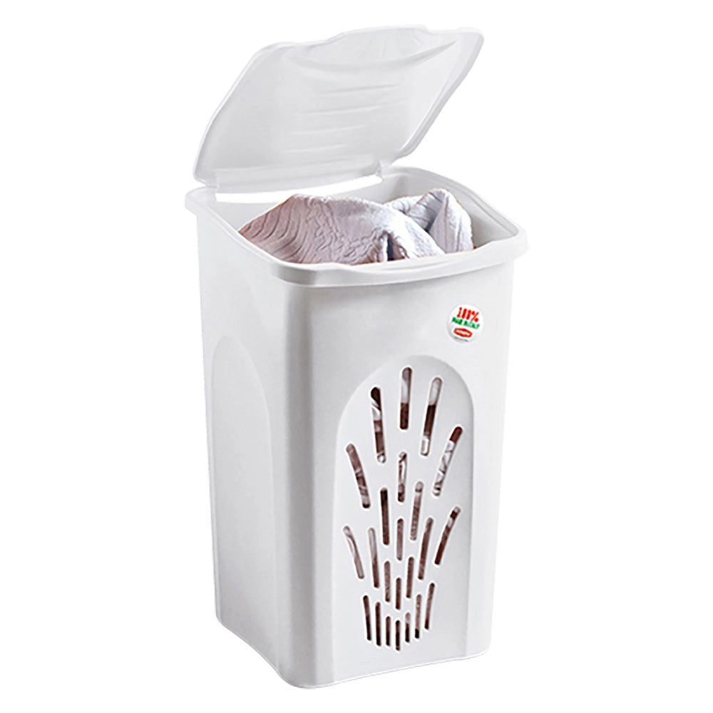 PORTABIANCHERIA 'TRAFORATO' Lt. 50 cm 37 x  37 x  H 56 bianco  - STEFANPLAST
