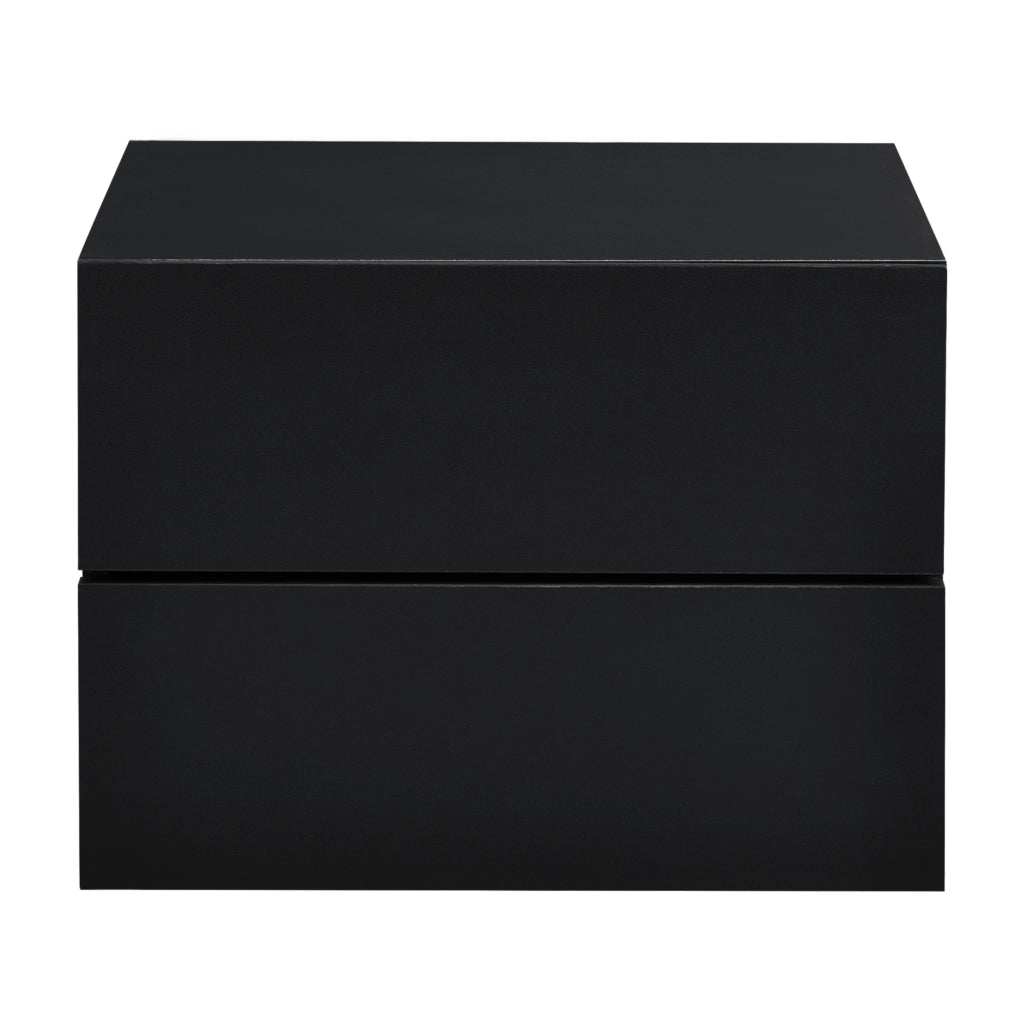Comodino da Parete Ampfing con 2 Cassetti 40x29x30 cm Nero [en.casa]