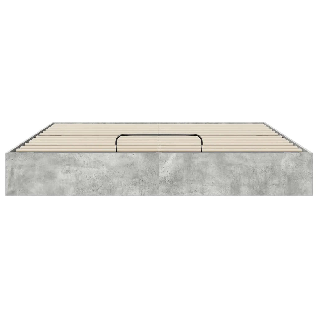 Letto matrimoniale | Letto per adulti | Letto ottomano Grigio Cemento 160 x 200 cm Legno ingegnerizzato