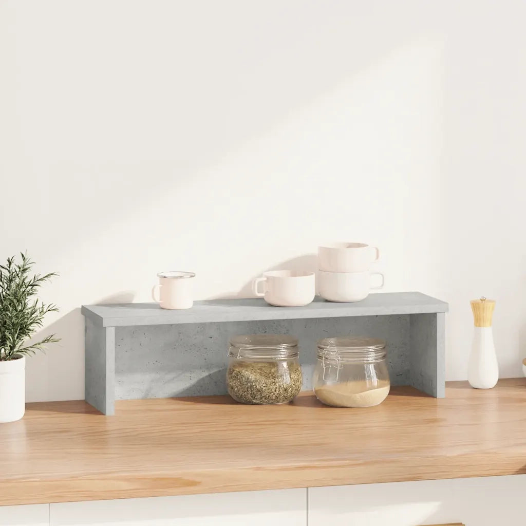 Mensola da cucina-Scaffale da Cucina Impilabile Grigio Cemento 50x15x16 cm