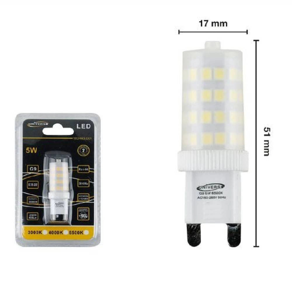 Trade Shop - Lampadina 51 Led Smd G9 5 Watt Luce Bianca Fredda Calda Naturale Faretto - -bianco Naturale      -