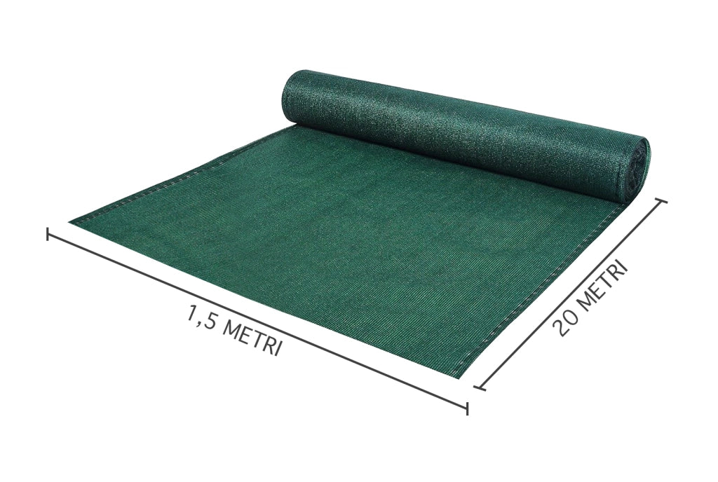 Rete Ombreggiante Metri Frangivista Telo Privacy Frangivento Verde Recinzione Frangisole Copertura Estero Ombra Terrazzi Giardini Verde - 1.5X20 MT