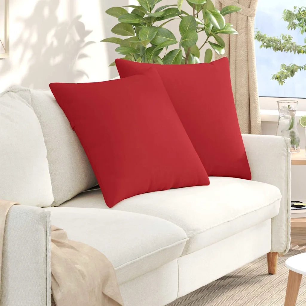 Cuscini da Divano 2 pcs Rosso 60 x 60 cm Tessuto 42014009
