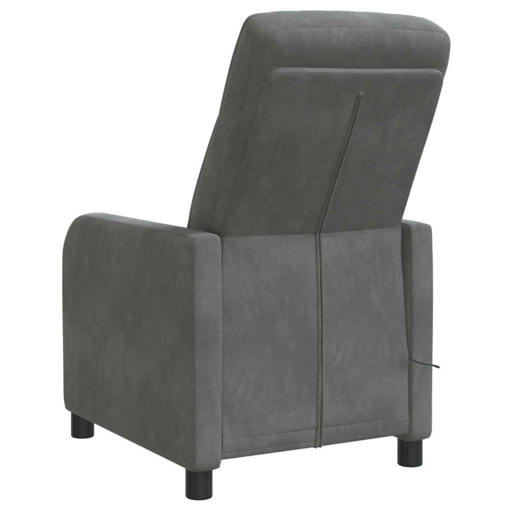 Poltrona Massaggiante Grigio Scuro Velluto (V) 42035121