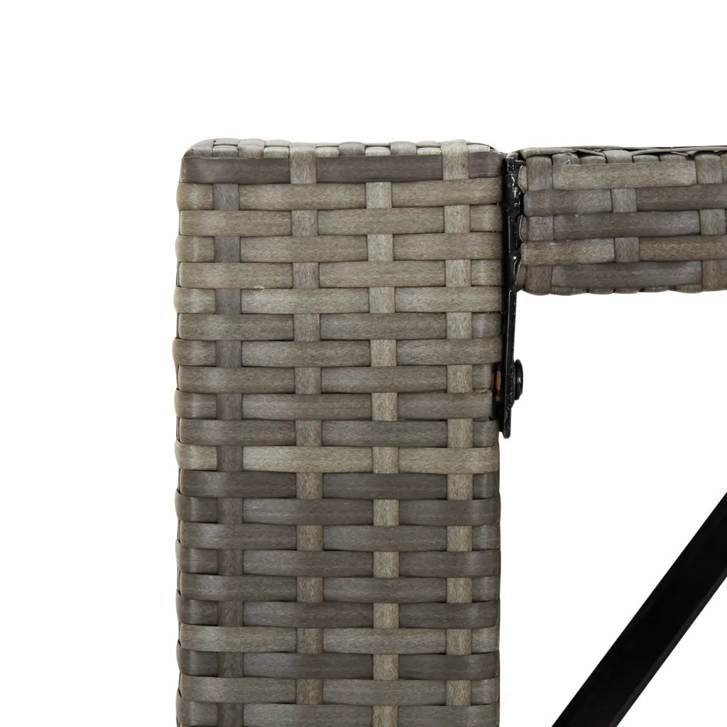 Set Bar da Giardino 5 pz con Cuscini in Polyrattan Grigio 3200668