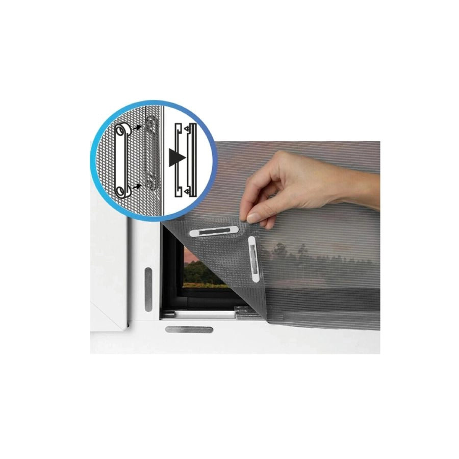 CLIPS ADESIVE MAGNETICHE 12 PEZZI PER RETE FIBRA DI VETRO POLIESTERE E ALLUMINIO