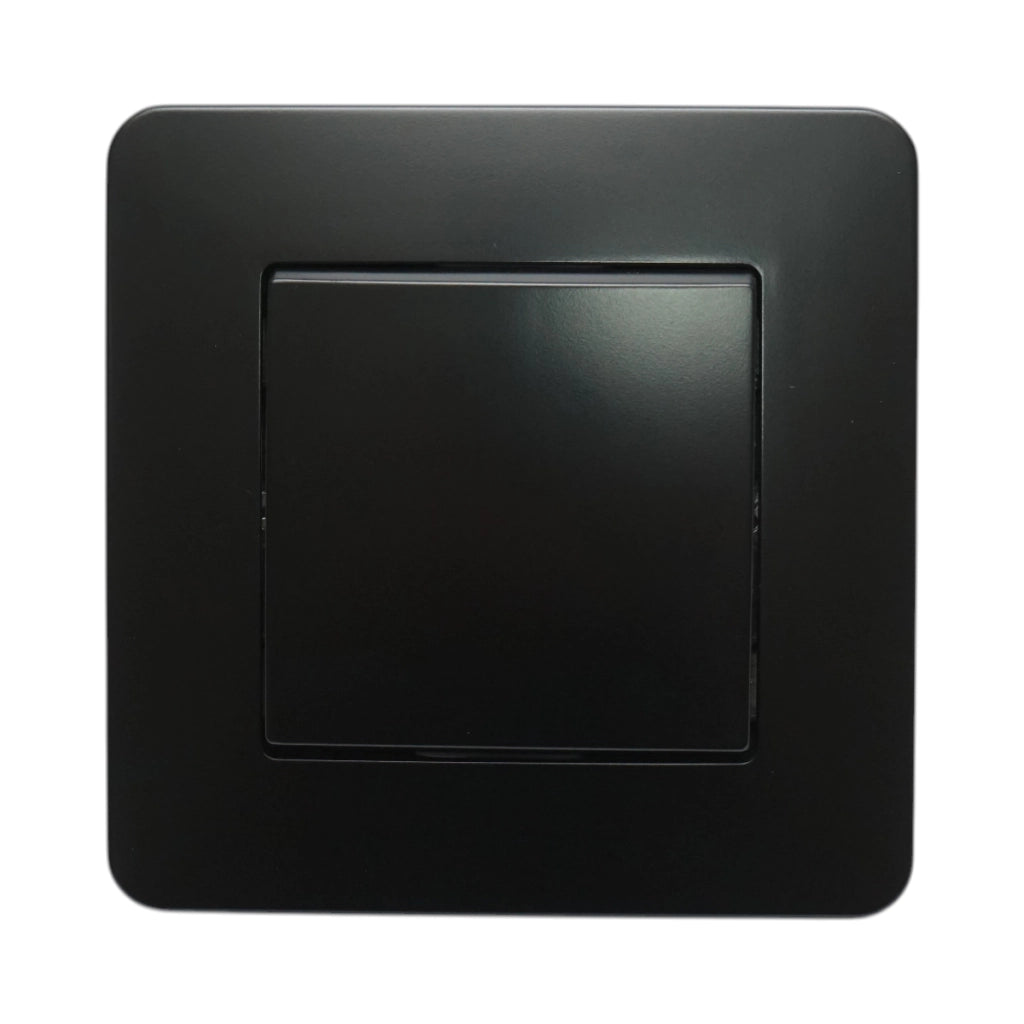 Interruttore da incasso per scale nero 220V, 10AX, PC 80x80mm