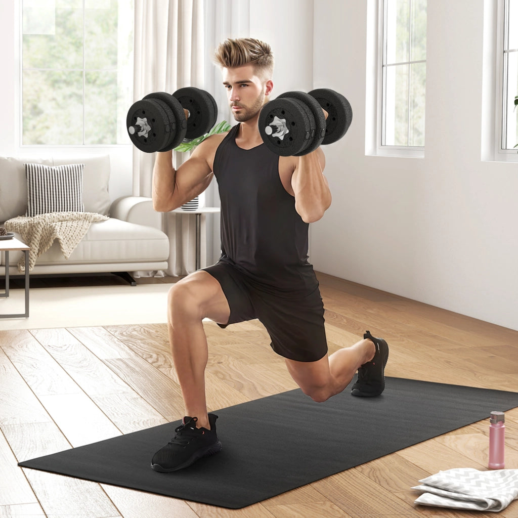 Set di manubri regolabili 25 kg ¨C zephmum ¨C nero acciaio polyuretano