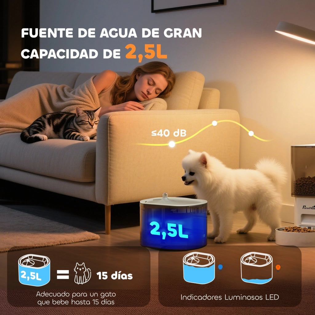 Dispenser Cibo per Gatti e Cani 3L con App ¨C Minimal ¨C Grigio