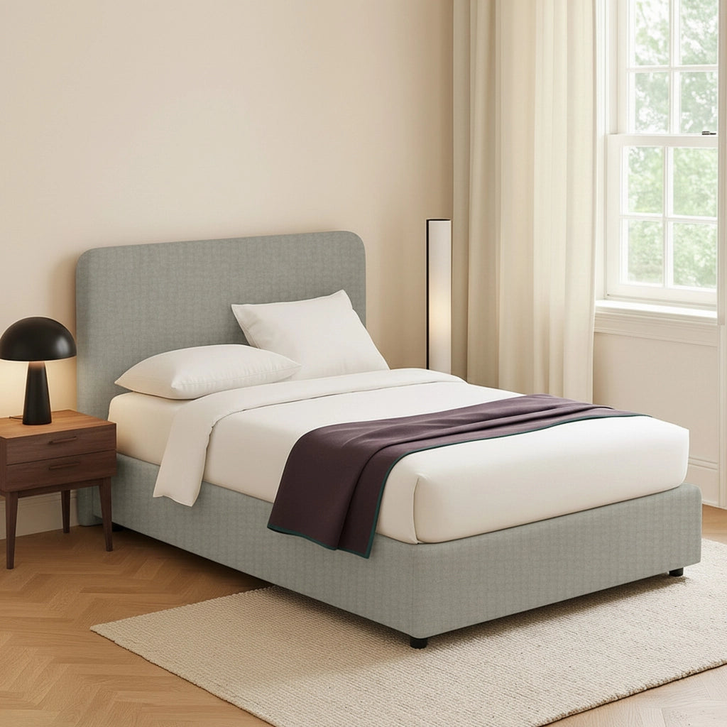 Telford, Letto Piazza e Mezza Sfoderabile Made in Italy, Grigio