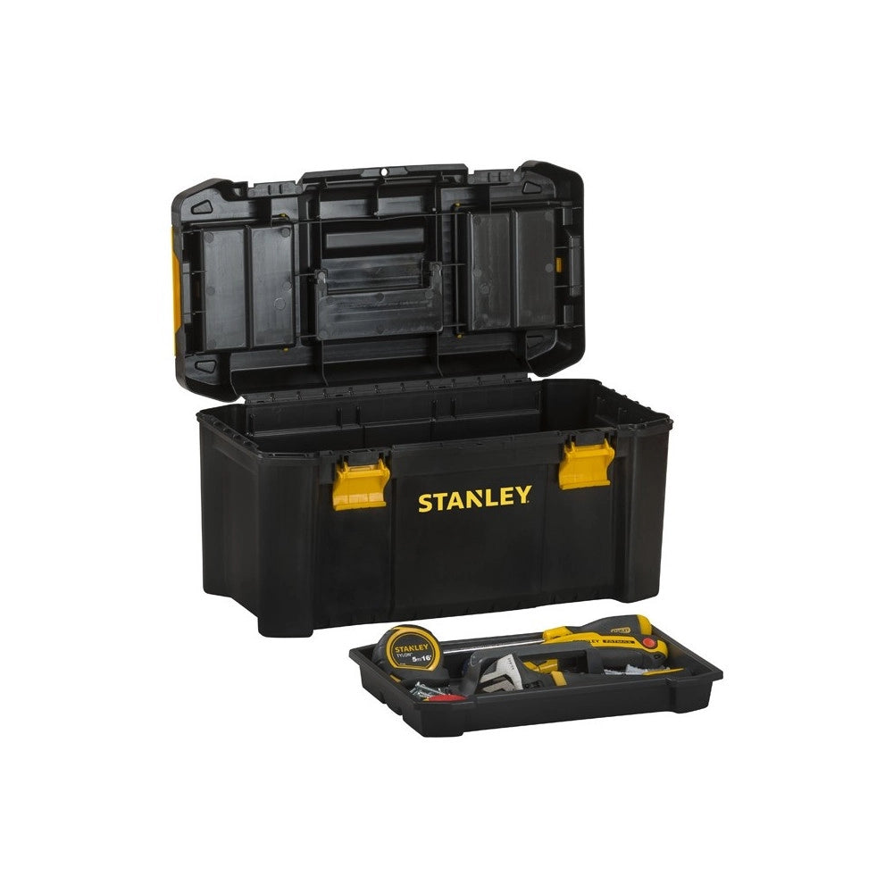 Trade Shop - Cassetta Portautensili 2 Scomparti Stanley In Plastica Valigetta Attrezzi -