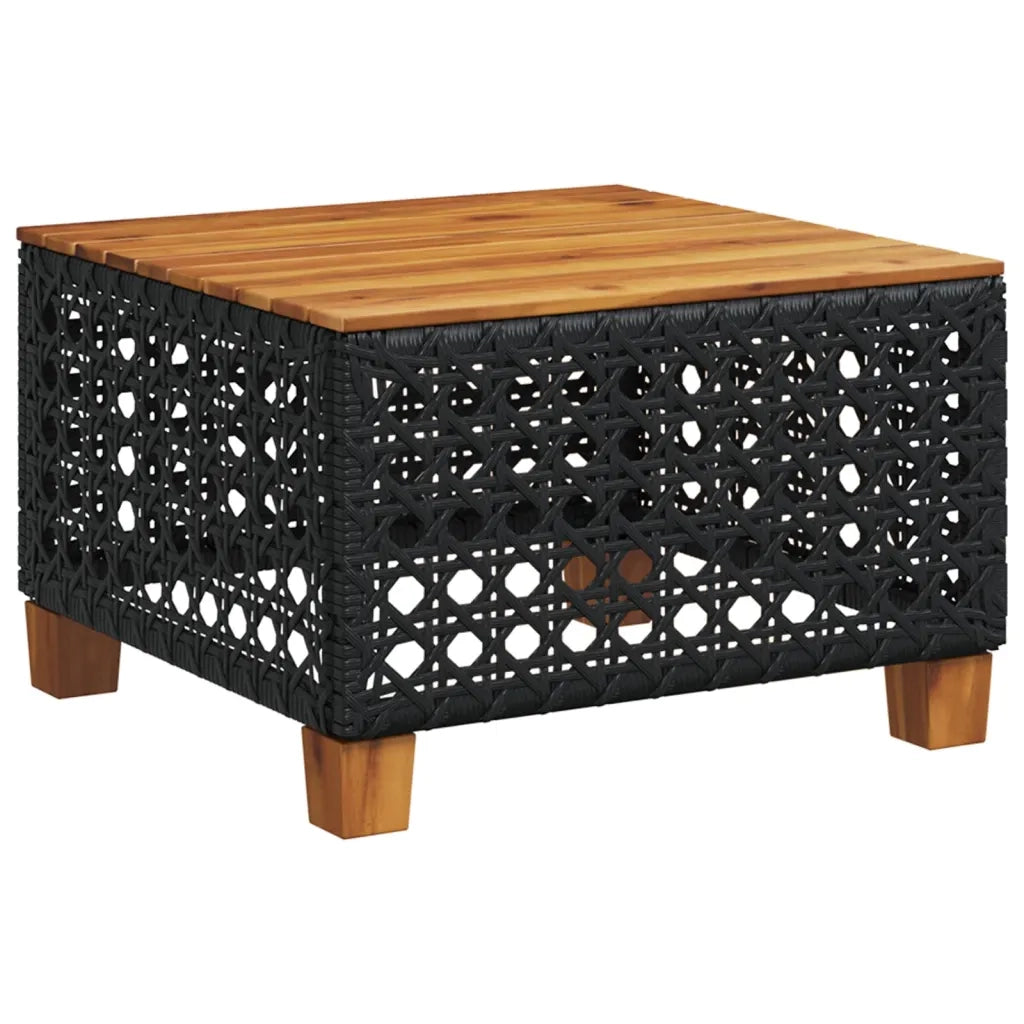 Set Divani da Giardino con Cuscini 8 pz Nero in Polyrattan