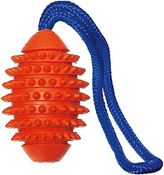 Pallone da Calcio in Gomma Massiva - Dimensioni: L 32 cm Ø 11 cm - Arancione