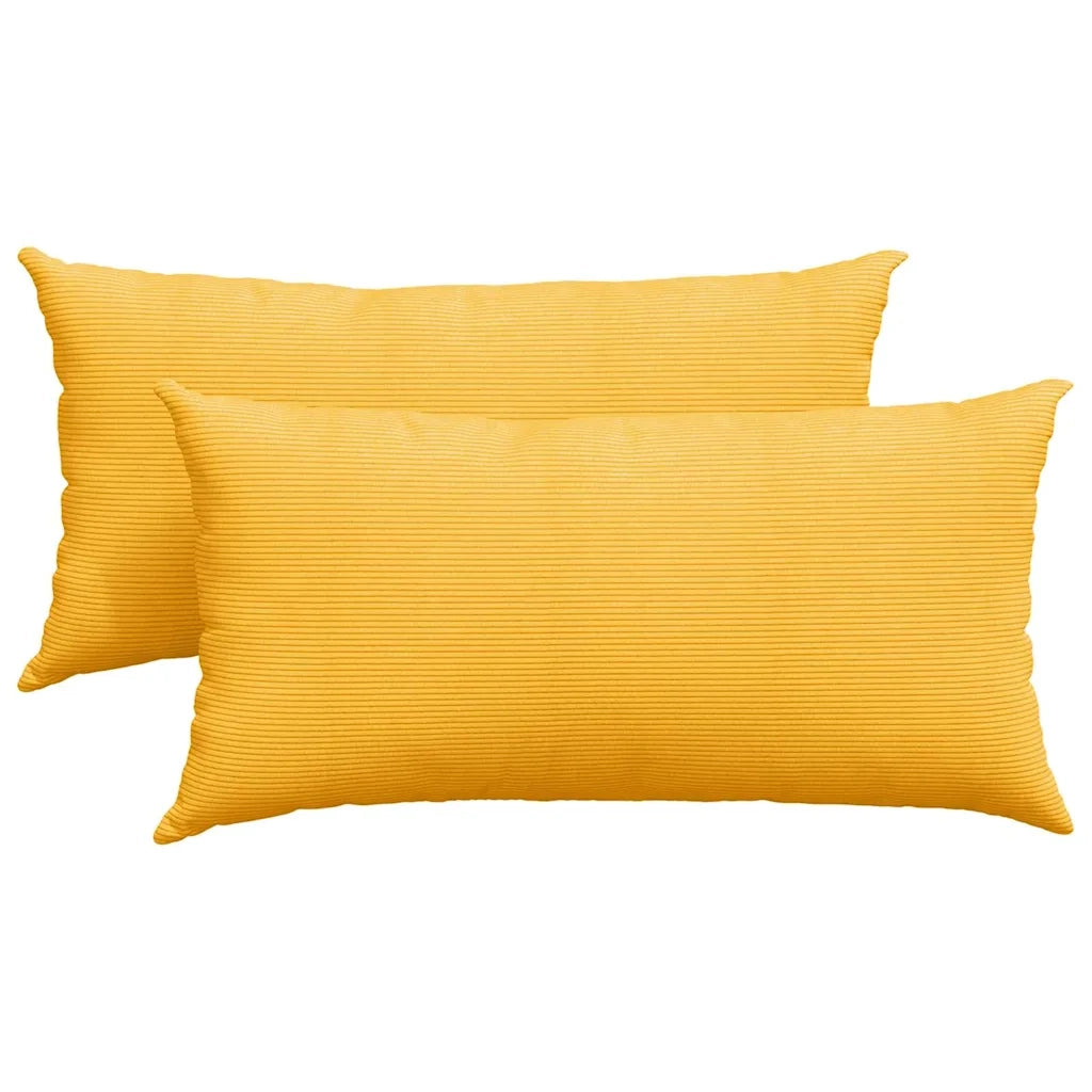 Cuscini da Divano 2 pcs Giallo Chiaro 80 x 40 cm 42013737