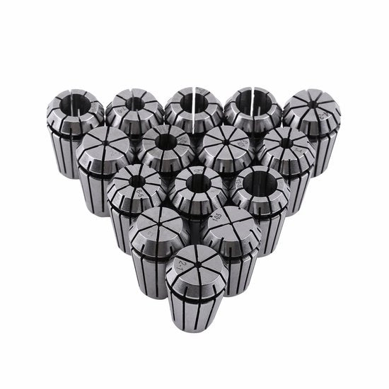 Set di colletto primaverile 15 pezzi - diametro 1-13 mm - 0,008 mm di sfasamento - morsetto di presa - banco di fresatura e tornitura CNC - frese e torni - attacco di spinta