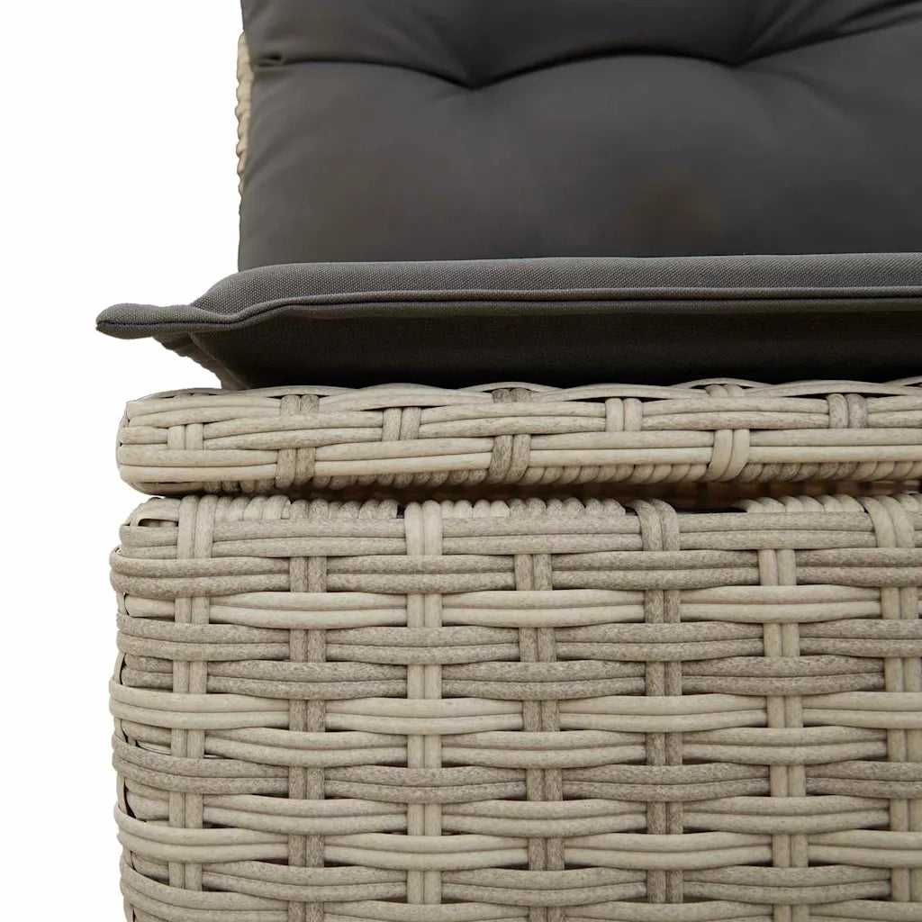 Set Divano da Giardino 11 pcs Grigio chiaro polyrattan 3348718