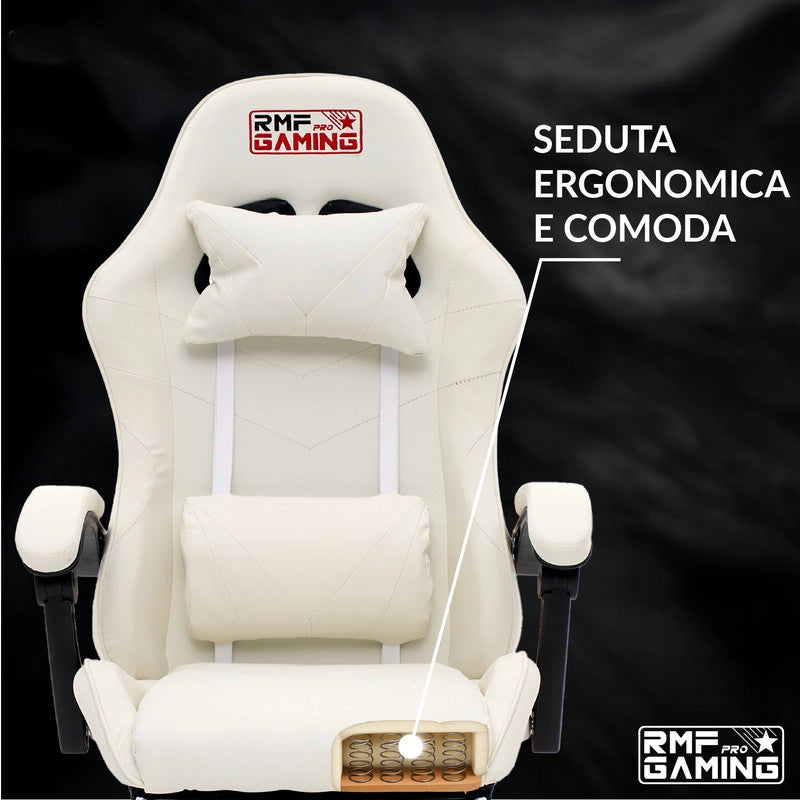 SEDIA DA GAMING COLORE BIANCA