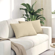 Cuscini da Divano 2 pcs Crema 60 x 40 cm Tessuto 42013660