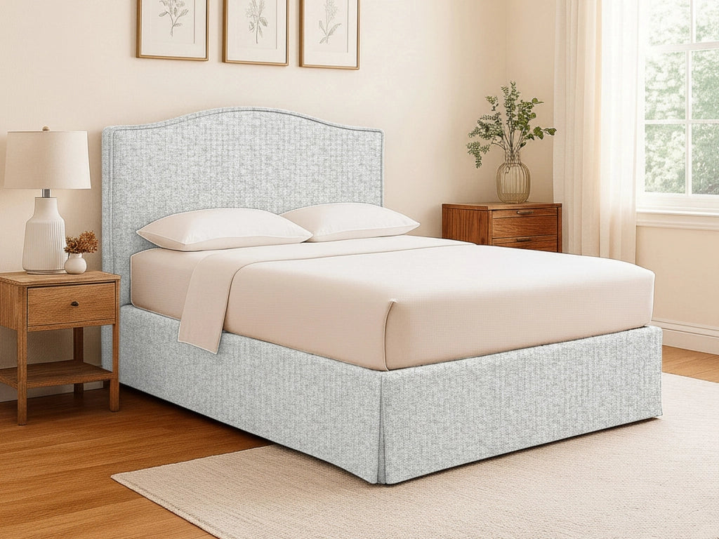 Eccles, Letto Singolo Sfoderabile Made in Italy, Grigio Chiaro