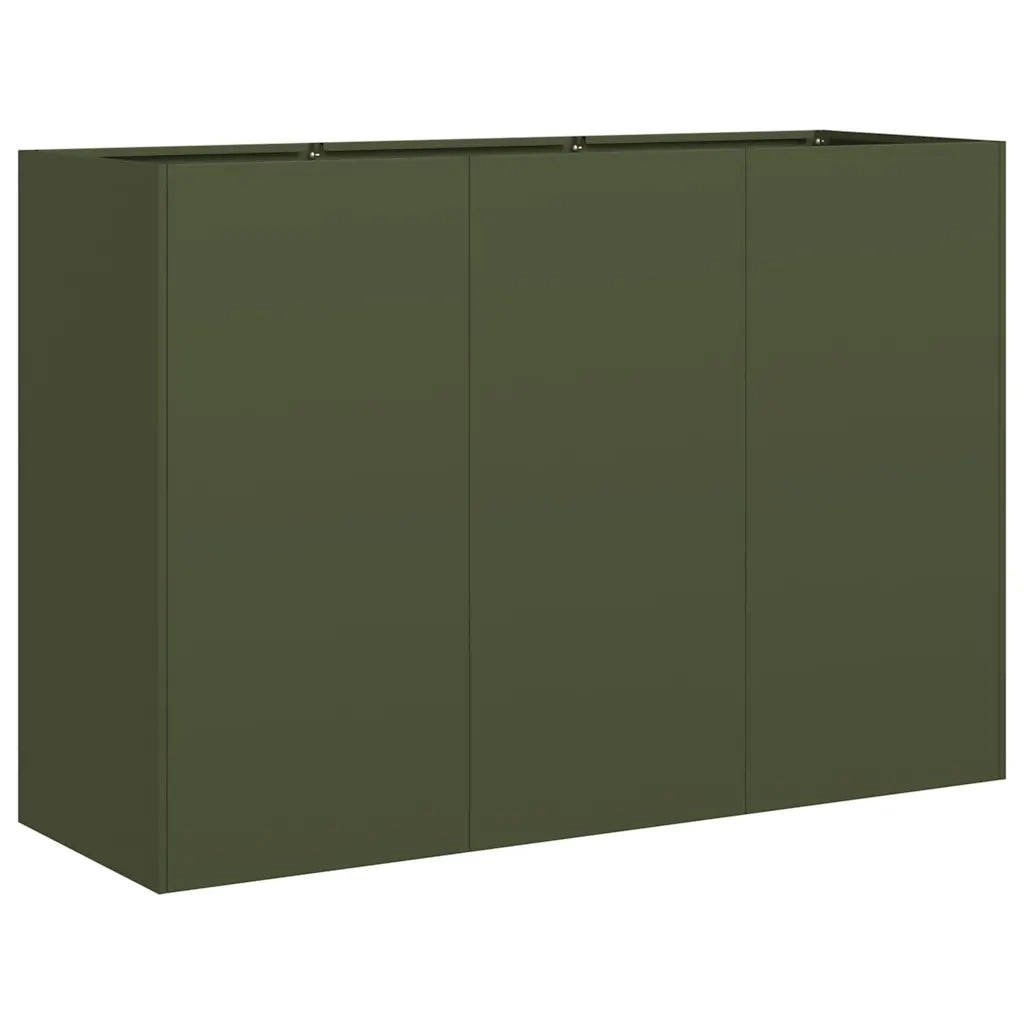 Fioriera Verde Oliva 120x40x80 cm in Acciaio Laminato a Freddo 860720