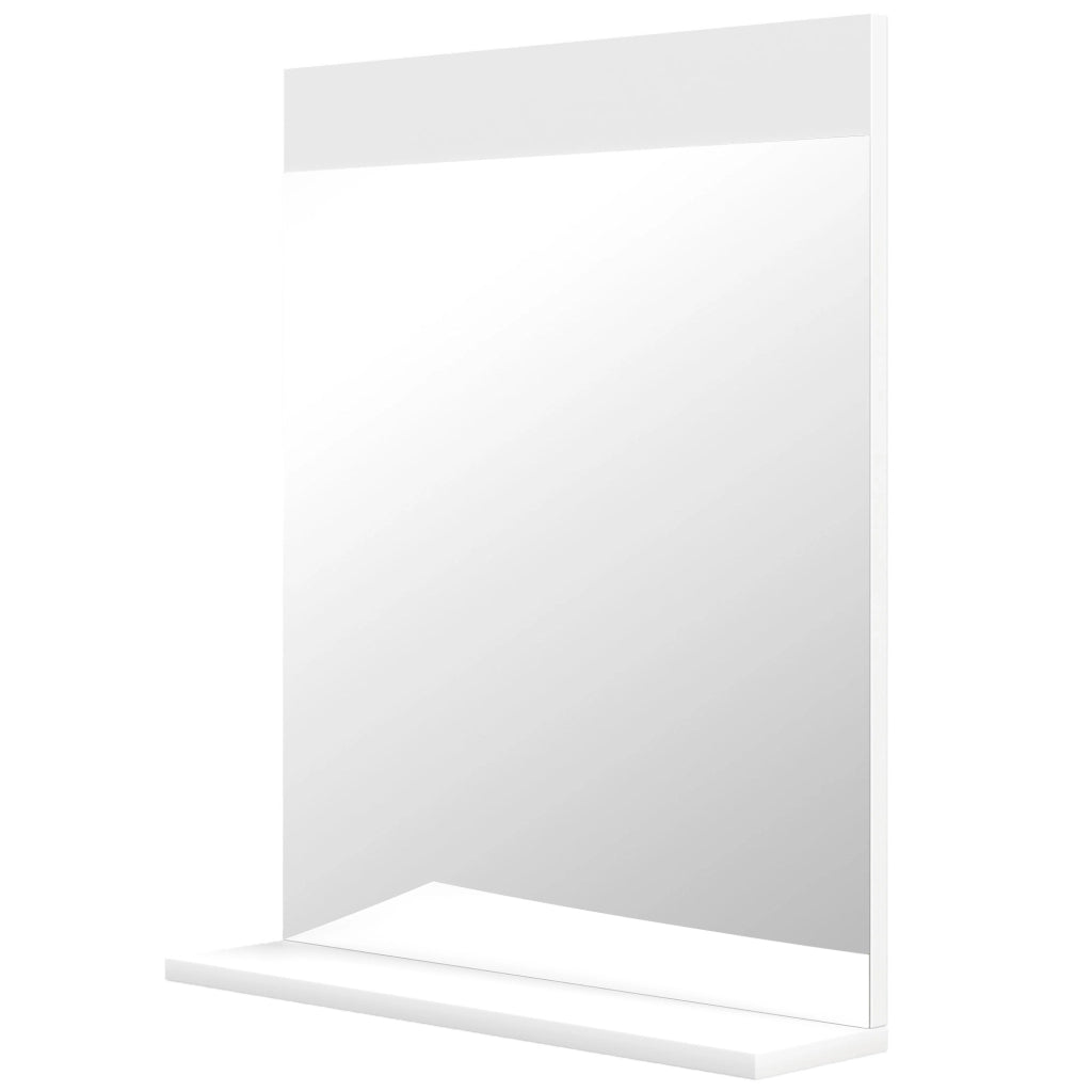 Specchio con ripiano per bagno ¨C zephmum ¨C bianco 50x12x60 cm