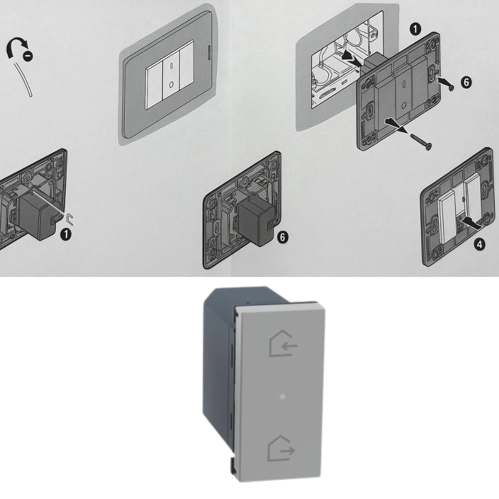 Bticino starter kit tapparelle smart con gateway e 5 comandi *** colore grigio, confezione 1
