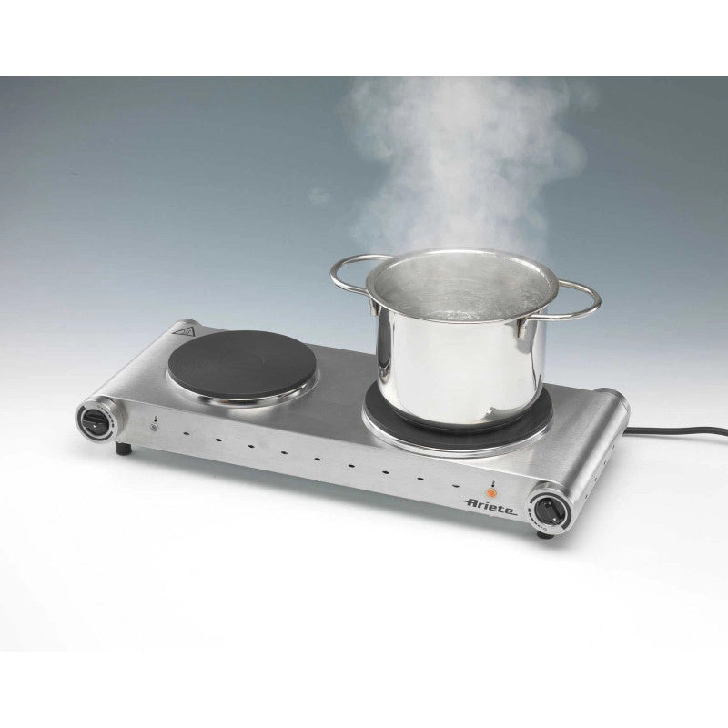 Fornello Elettrico Doppia Piastra - Ghisa, Temperatura Regolabile, 2500W