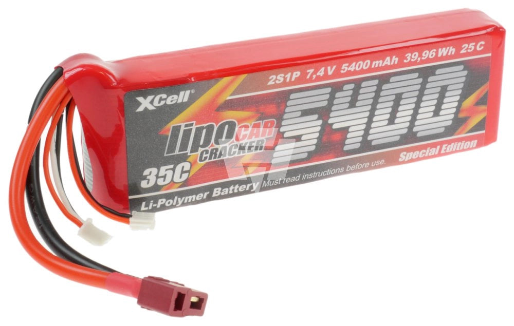XCell LiPo Cracker AUTO 7,4 V / 5400 mAh 2S1P, 35C, presa a T