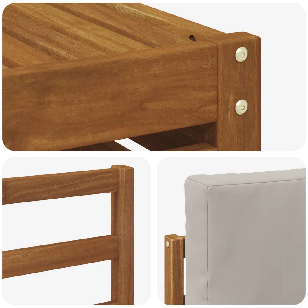 Set divano sezionale con cuscino 8 pcs Grigio Naturale e Chiaro 3375191