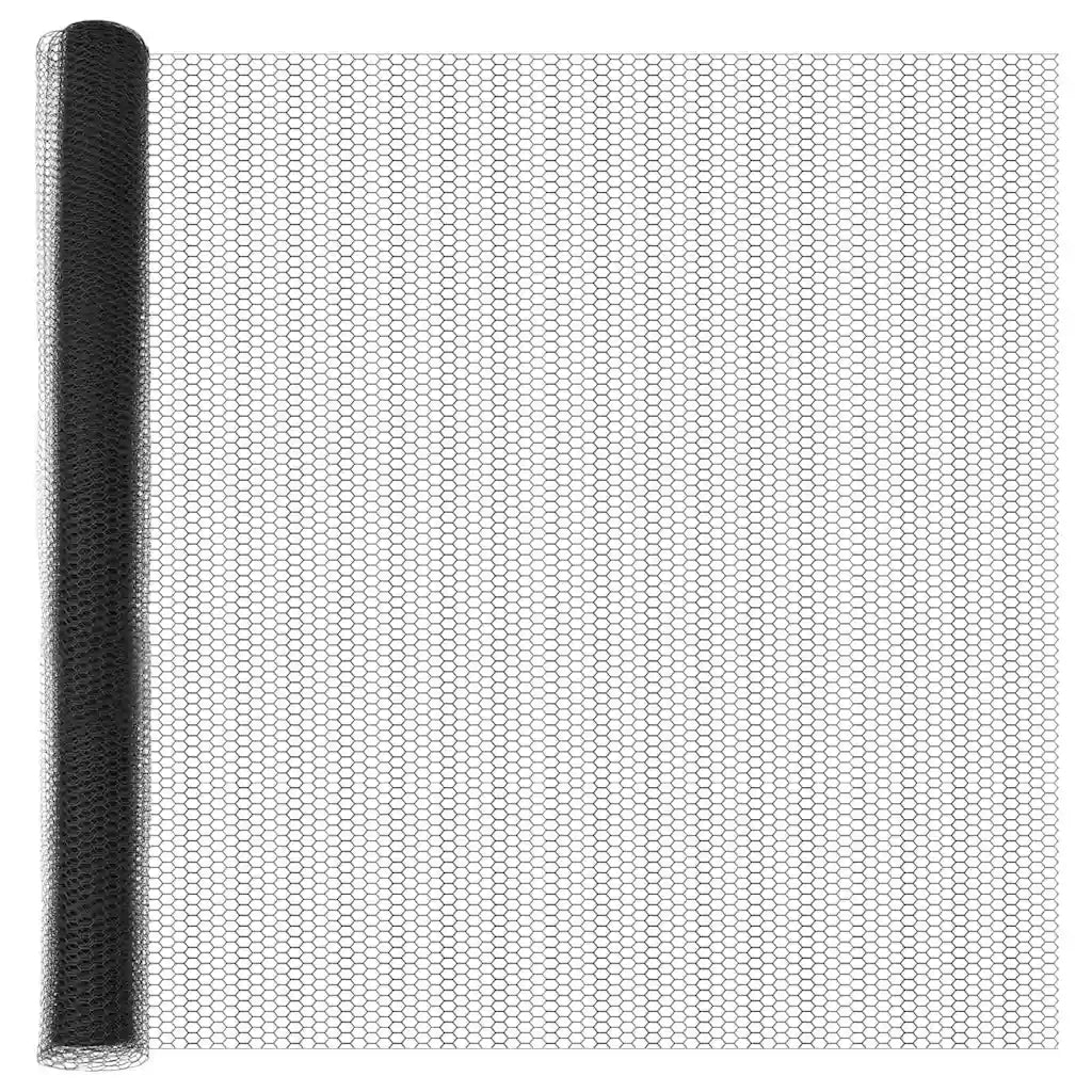 Recinzione Esagonale Grigio 1,6 x 25 m PVC 42005549